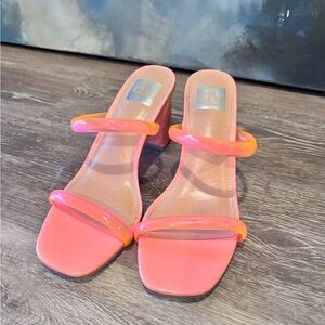 DV by Dolce Vita Heeled Sandals Coral Pink/Orange Size 7.5